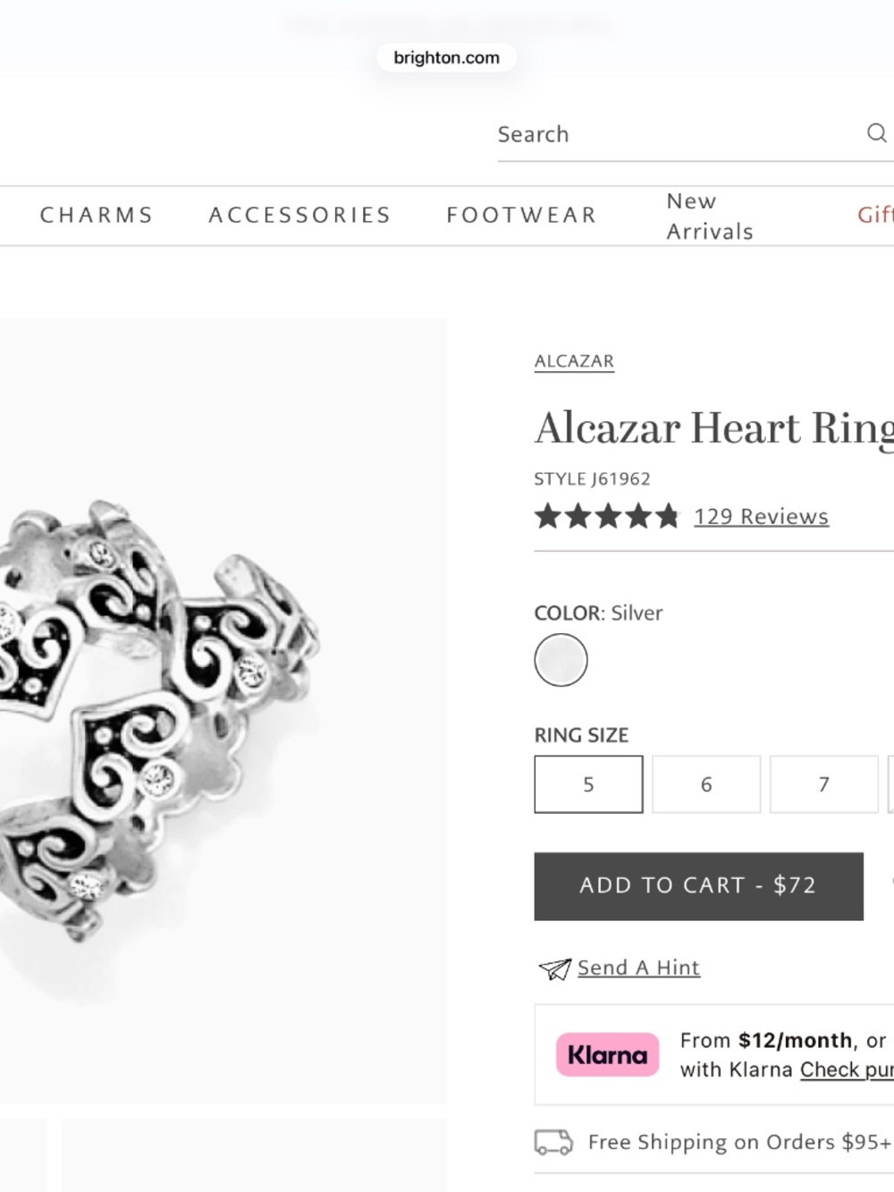 Brighton Alcazar Heart Stack Rings - 6 - Picture 6 of 7
